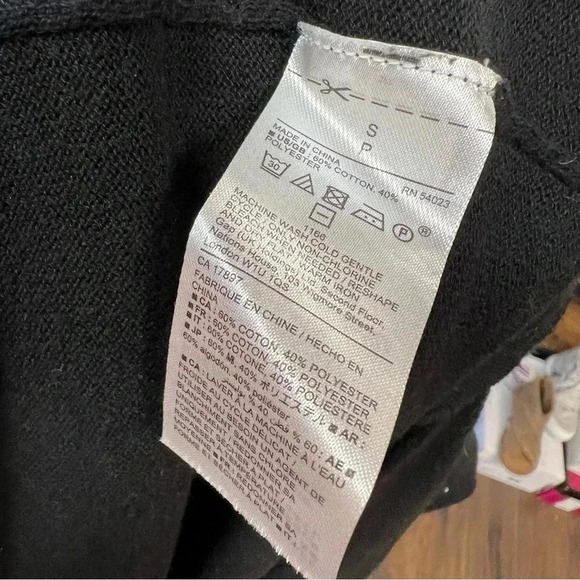 Gap black long open cardigan SZ SM - Picture 4 of 4